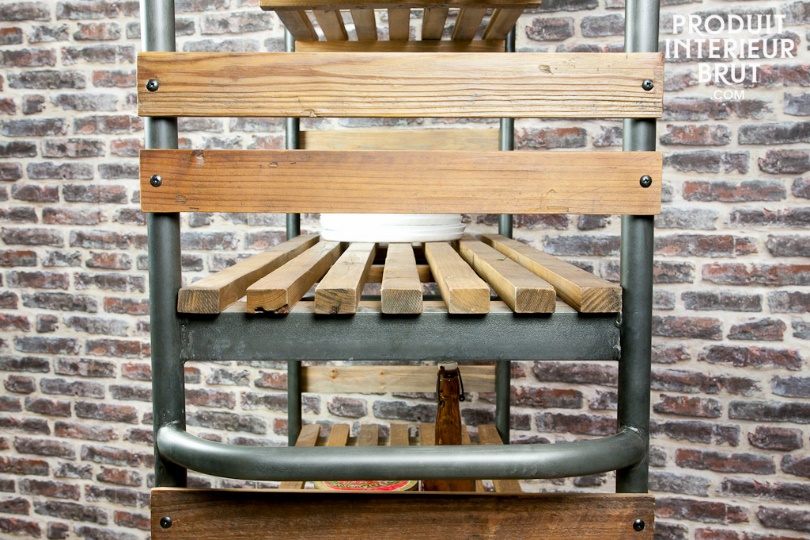 L’étagère en bois et métal sur roulettes Brooklyn de P.I.B.